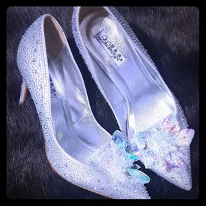 Rhinestone pumps